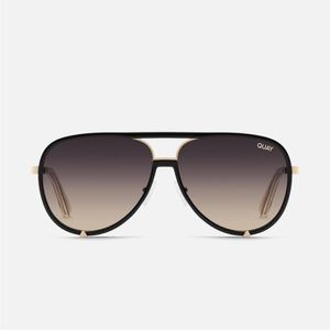 QUAY HIGH PROFILE - BLACK GOLD/SMOKE TAUPE POLARIZED
